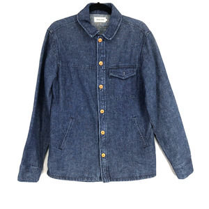 Taylor Stitch Mens Jean Denim Button-Down Shirt Chore Jacket Blue 40 Medium M